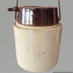 Vtg Western Earthenware Stoneware Crock Handle